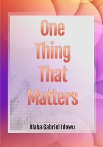 Cover design for one thing thagt matters