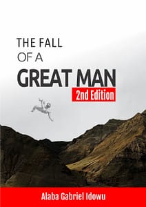 Cover design for The fall of a great man